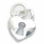 Heart Padlock sterling silver charm .925 Love Hearts Padlocks charms A1