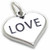 Love Heart sterling silver charm .925 Loving Caring Hearts charms