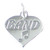 Band Heart sterling silver charm .925 x 1 Music Bands Musician charms