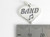 Band Heart sterling silver charm .925 x 1 Music Bands Musician charms side view