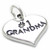 Number 1 Grandma heart sterling silver charm .925 Love hearts