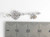 Fancy Key with Hearts sterling silver charm .925 x 1 Love Keys charms side view