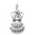 Wedding Cake sterling silver charm .925 x 1 Marriage Married charms