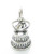 Wedding Cake sterling silver charm .925 Marriage Married charms additional view