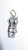Boy & Girl Kissing 2D sterling silver charm .925 x 1 Love Loving couples additional view