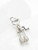 Hand Whisk TINY sterling silver charm .925 Chefs Whisks charms side view