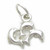 Triple Dolphin sterling silver charm .925 Dolphins charms M
