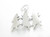 Cutout paper dolls sterling silver charm .925 Cut Out doll charms additional view