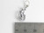 Girl with skipping rope sterling silver charm .925 Jump Ropes charms side view