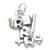 The Three Rs sterling silver charm .925 learning education charms