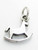 Rocking Horse flat sterling silver charm .925 Childrens toys charms additional view