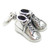 Baby shoes sterling silver charm .925 Babies shoe charms -A48