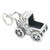 Pram sterling silver charm .925 Baby prams strollers pushchairs charms