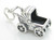 Pram sterling silver charm .925 x1 Baby prams strollers pushchairs charms additional view