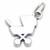 Flat Pram profile sterling silver charm .925 Prams baby charms