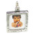 Photo holder sterling silver charm pendant .925 Photograph charms