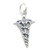 Medical Symbol Serpents sterling silver charm .925 x 1 Medic charms