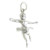 Ice Skater sterling silver charm .925 Skating Skater charms