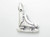 Ice Skate sterling silver charm .925 x1 Ice Skates Skating Skater charms additional view