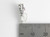 Cheerleaders Megaphone 2D sterlng silver charm .925 Cheerleader charms size example