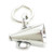 Megaphone sterling silver charm .925 Loudhailer Mega Phone Loud Hailer