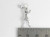 Cheerleader sterling silver charm .925 x 1 Dancer Cheerleaders charms side view
