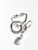 Stethoscope small sterling silver charm .925 x 1 Medical Stethoscopes side view