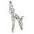 Female Diver Lady Swimming sterling silver charm .925 x 1 Diving charms