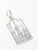 Russia icon profile sterling silver charm .925 Russian charms A1 side view