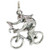 Female Lady Bike Rider .925 x 1 Womens Bikes Racing Bicycle charms