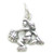 Female Basketball player 2D sterling silver charm .925 x1 Basket Ball charms
