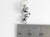 Baseball Batter 2D sterling silver charm .925 Base Ball Batters charms side view