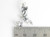 Female Soccer Football Player sterling silver charm .925 x 1 Foot Ball detail