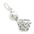 Basketball and Hoop sterling silver sports charm .925 Basket Ball