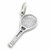 Tennis Racket sterling silver charm .925 x 1 Racquet charms