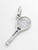 Tennis Racket sterling silver charm .925 x 1 Racquet charms additional view