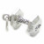 Dumbbell sterling silver charm .925 x 1 Bar Bell Weight Weights charms