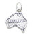 Australia map sterling silver charm .925 x 1 Country charms