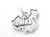 China map sterling silver charm .925 x 1 Country charms additional view