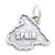 Spain map sterling silver charm .925 Spanish Country charms