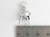 Female tennis player sterling silver charm .925 Lady sports charms side view