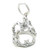 Crown sterling silver charm .925 x 1 Crowns King Queem Princess Prince