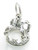 Crown sterling silver charm .925 Crowns King Queem Princess Prince additional view