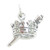 Crown and Sceptre sterling silver charm .925 x 1 Carnival Queen charms