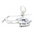 Helicopter 2D sterling silver charm .925 x 1 Chopper Helicopters charms