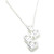 Heart CZ Pendant on 16 inch sterling silver chain .925 Hearts Love