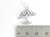 Cypress Tree sterling silver charm .925 Cyprus Trees Cypresses charms side view