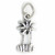 Palm Trees Small sterling silver charm .925 Holiday charms