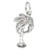 Palm tree sterling silver charm .925 x 1 Holiday Palms and Trees charms