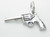 Hand Gun Revolver 2D sterling silver charm .925 Guns charms additional view